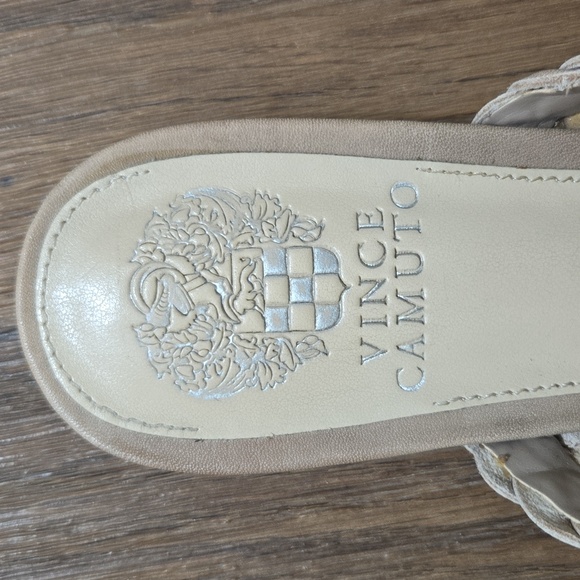 Vince Camuto Beige Woven Slip Ons/ Size 6 - Picture 4 of 5